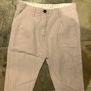 Novemb3r Pale pink Striped Pants.  Loop style.  High waisted.  EUC!